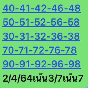 หวยหุ้นวันนี้ 2/4/64 ชุดที่ 7