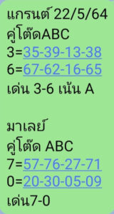 หวยมาเลย์วันนี้ 22/5/64 ชุดที่ 8