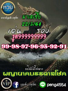 หวยมาเลย์วันนี้ 22/5/64 ชุดที่ 3