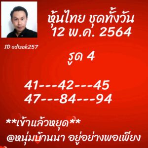 หวยหุ้นวันนี้ 12/5/64 ชุดที่ 3