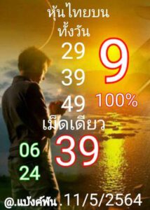 หวยหุ้นวันนี้ 11/5/64 ชุดที่ 3