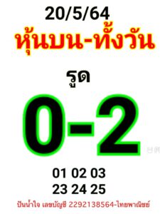 หวยหุ้นวันนี้ 20/5/64 ชุดที่ 7