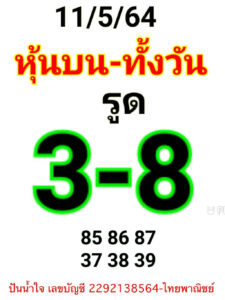 หวยหุ้นวันนี้ 11/5/64 ชุดที่ 8