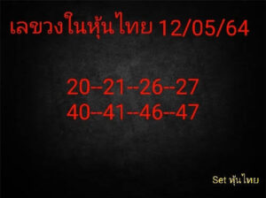 หวยหุ้นวันนี้ 12/5/64 ชุดที่ 4