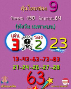 หวยหุ้นวันนี้ 30/6/64 ชุดที่ 5