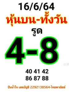 หวยหุ้นวันนี้ 16/6/64 ชุดที่ 9