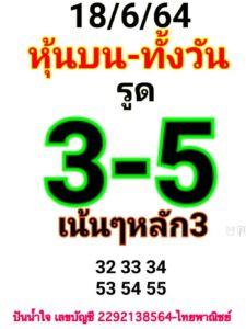 หวยหุ้นวันนี้ 18/6/64 ชุดที่ 1