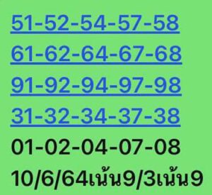 หวยหุ้นวันนี้ 10/6/64 ชุดที่ 9