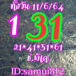 หวยหุ้นวันนี้ 11/6/64 ชุดที่ 2