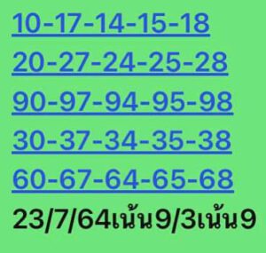 หวยหุ้นวันนี้ 23/7/64 ชุดที่ 10
