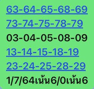 หวยหุ้นวันนี้ 1/7/64 ชุดที่ 9