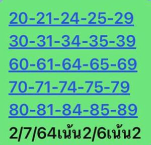 หวยหุ้นวันนี้ 2/7/64 ชุดที่ 10