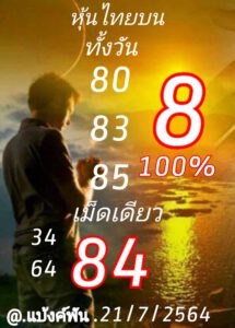 หวยหุ้นวันนี้ 21/7/64 ชุดที่ 3