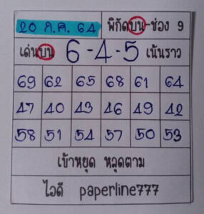 หวยหุ้นวันนี้ 20/7/64 ชุดที่ 4