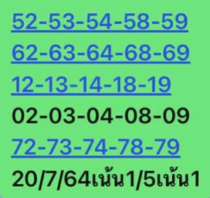 หวยหุ้นวันนี้ 20/7/64 ชุดที่ 6