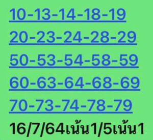 หวยหุ้นวันนี้ 16/7/64 ชุดที่ 8