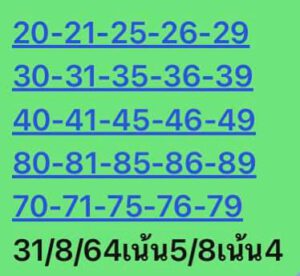 หวยหุ้นวันนี้ 31/8/64 ชุดที่ 4