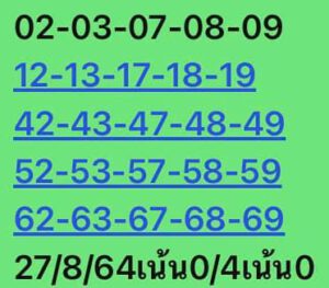 หวยหุ้นวันนี้ 27/8/64 ชุดที่ 7