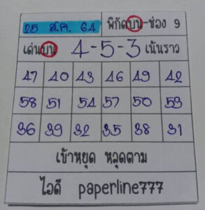 หวยหุ้นวันนี้ 25/8/64 ชุดที่ 8