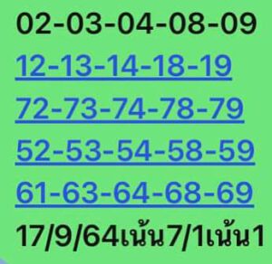 หวยหุ้นวันนี้ 17/9/64 ชุดที่ 10