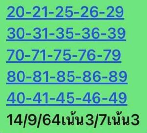 หวยหุ้นวันนี้ 15/9/64 ชุดที่ 10