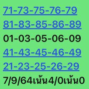 หวยหุ้นวันนี้ 7/9/64 ชุดที่ 7