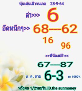 หวยหุ้นวันนี้ 28/9/64 ชุดที่ 5