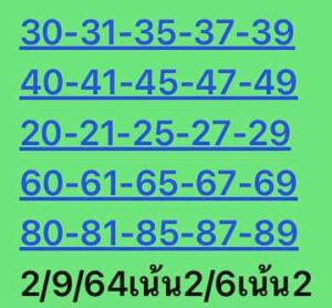 หวยหุ้นวันนี้ 2/9/64 ชุดที่ 7