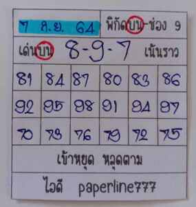 หวยหุ้นวันนี้ 7/9/64 ชุดที่ 4