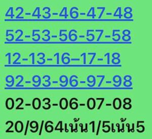 หวยหุ้นวันนี้ 20/9/64 ชุดที่ 4