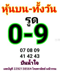 หวยหุ้นวันนี้ 4/10/64 ชุดที่ 7