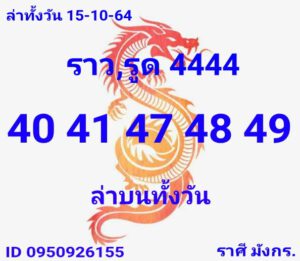 หวยหุ้นวันนี้ 15/10/64 ชุดที่ 3