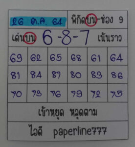 หวยหุ้นวันนี้ 26/10/64 ชุดที่ 8