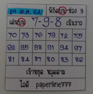 หวยหุ้นวันนี้ 29/10/64 ชุดที่ 4