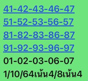 หวยหุ้นวันนี้ 1/10/64 ชุดที่ 7