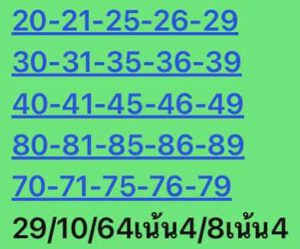 หวยหุ้นวันนี้ 29/10/64 ชุดที่ 5