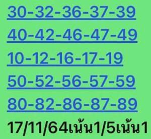 หวยหุ้นวันนี้ 17/11/64 ชุดที่ 2