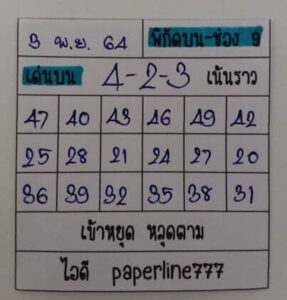 หวยหุ้นวันนี้ 3/11/64 ชุดที่ 2