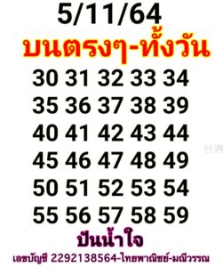 หวยหุ้นวันนี้ 5/11/64 ชุดที่ 10