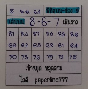 หวยหุ้นวันนี้ 5/11/64 ชุดที่ 2