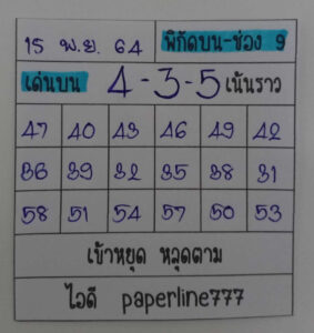 หวยหุ้นวันนี้ 15/11/64 ชุดที่ 9