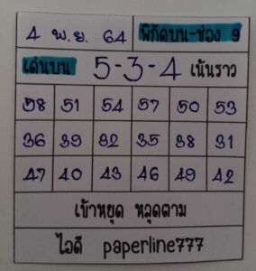 หวยหุ้นวันนี้ 4/11/64 ชุดที่ 7