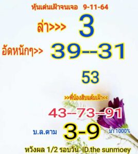 หวยหุ้นวันนี้ 9/11/64 ชุดที่ 7