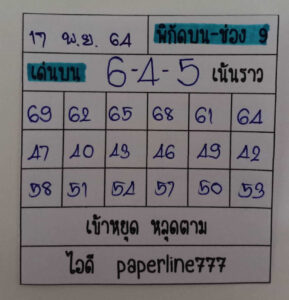 หวยหุ้นวันนี้ 17/11/64 ชุดที่ 4