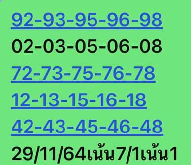 หวยหุ้นวันนี้ 29/11/64 ชุดที่ 1