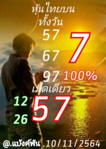 หวยหุ้นวันนี้ 10/11/64 ชุดที่ 9