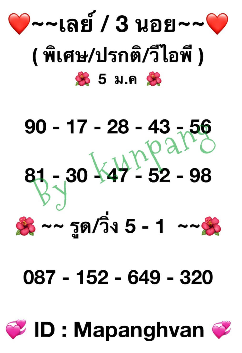 หวยมาเลย์วันนี้ 5/1/65 ชุดที่ 1