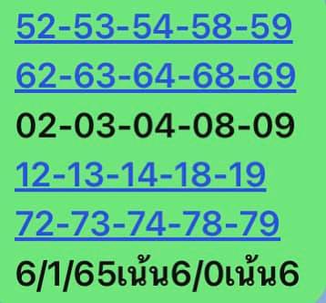 หวยหุ้นวันนี้ 6/1/65 ชุดที่ 1