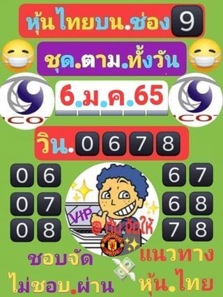 หวยหุ้นวันนี้ 6/1/65 ชุดที่ 7