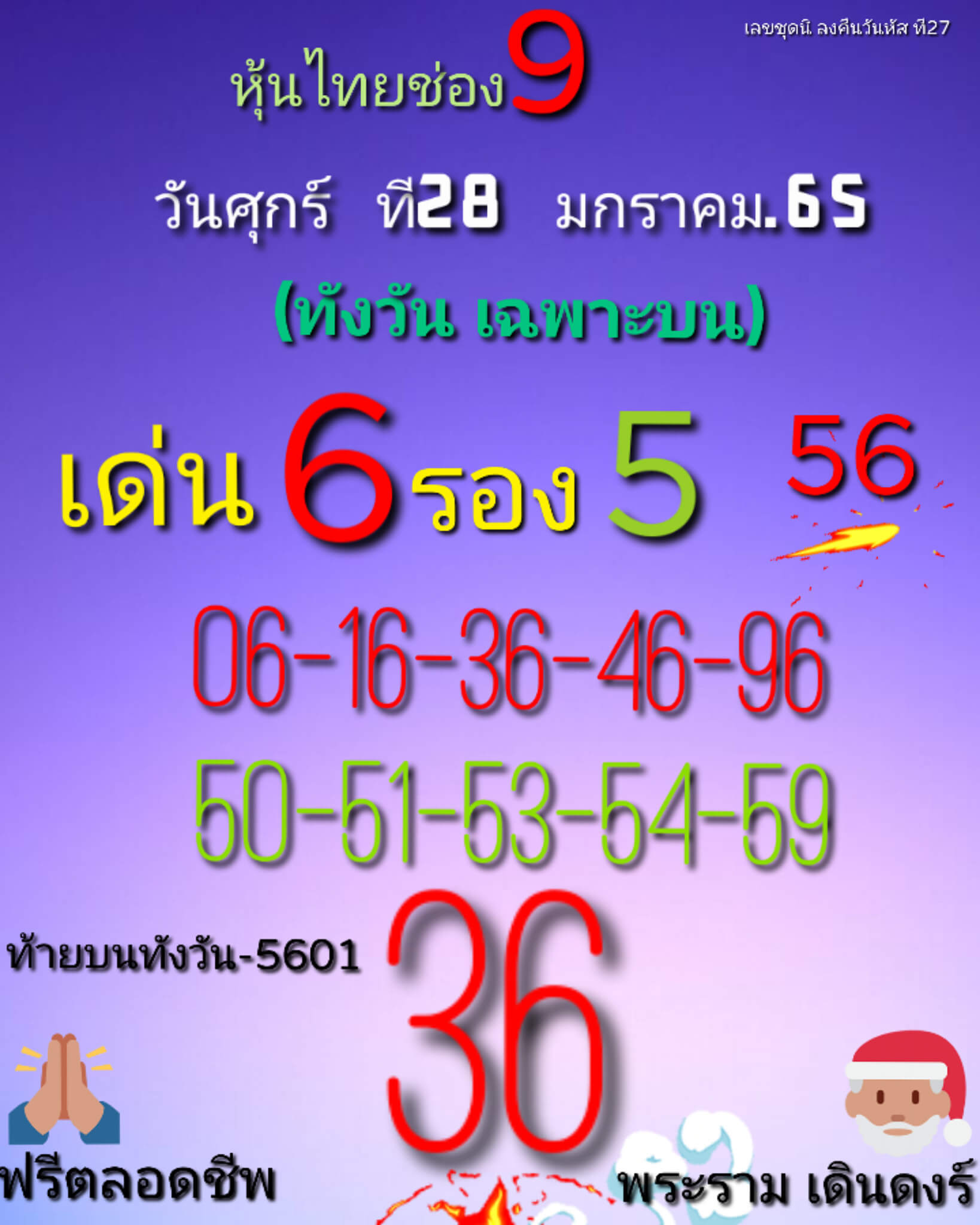 หวยหุ้นวันนี้ 28/1/65 ชุดที่ 4